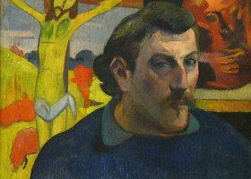 Portrait de l'artiste au Christ jaune