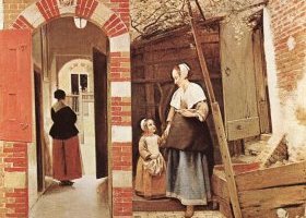 La cour d'une maison à Delft