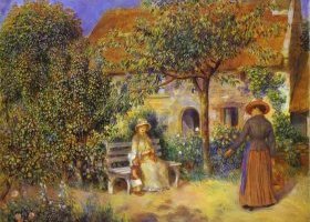Scène de jardin en Bretagne