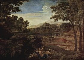 Paysage aux deux nymphes