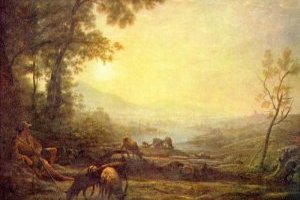 Paysage avec un berger