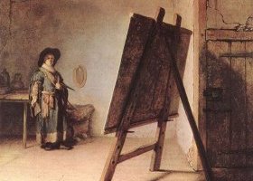 Autoportrait avec chevalet