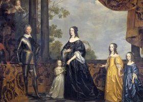 Frédéric Henri, Prince d'Orange, avec son épouse Amalia van Solms et leurs trois filles cadettes Frédéric Henri, Prince d'Orange, avec son épouse Amalia van Solms et leurs trois filles cadettes