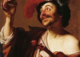 Le Joyeux Violoniste au verre de vin Le Joyeux Violoniste au verre de vin