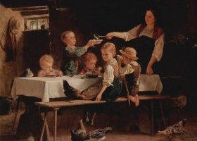 Les enfants au déjeuner