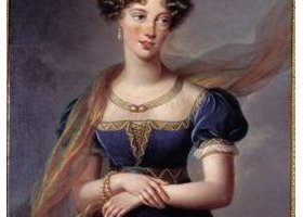 La duchesse de Berry en robe de velours bleu