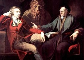 Le peintre discutant avec Johann Jakob Bodmer