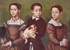 Trois Enfants et un chien