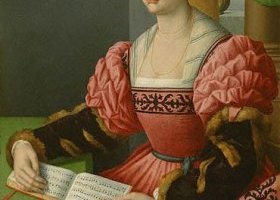 Portrait d'une dame avec un livre de musique Portrait d'une dame avec un livre de musique