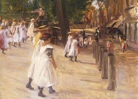 Sur le chemin de l'école à Edam