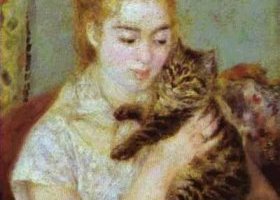 Femme avec un chat