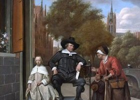 Le bourgmestre de Delft et sa fille